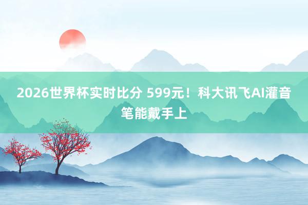 2026世界杯实时比分 599元!科大讯飞AI灌音笔能戴手上 2026世界杯实时比分 599元!科大讯飞AI灌音笔能戴手上