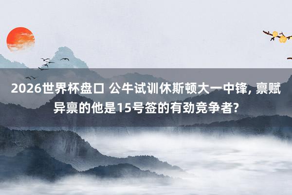 2026世界杯盘口 公牛试训休斯顿大一中锋, 禀赋异禀的他是15号签的有劲竞争者? 2026世界杯盘口 公牛试训休斯顿大一中锋, 禀赋异禀的他是15号签的有劲竞争者?